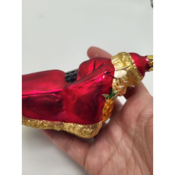 Vintage 1998 Inge Glas Bountiful Santa Blown Glass Ornament Holiday Christmas - Picture 8 of 11